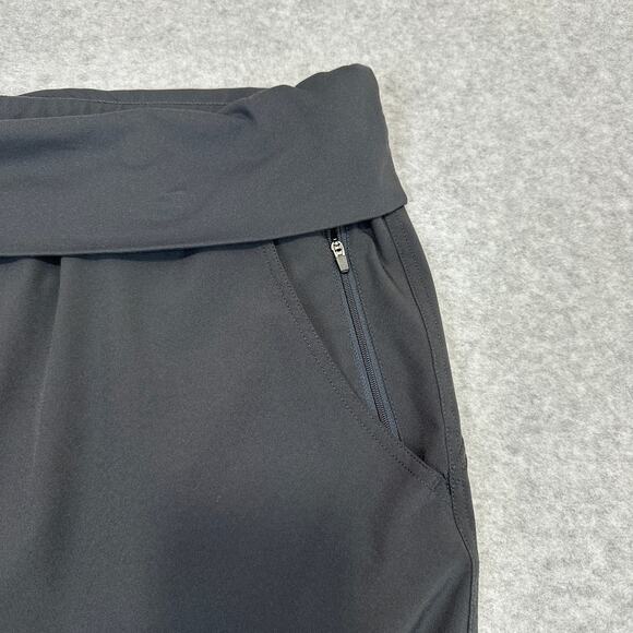 Fabletics Labaree Jogger Pants WMNS 2XL Black High Rise Fold Over Waist Cropped - Picture 4 of 13
